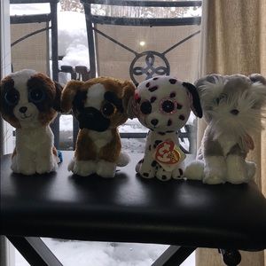 4 piece beanie boo puppy set!